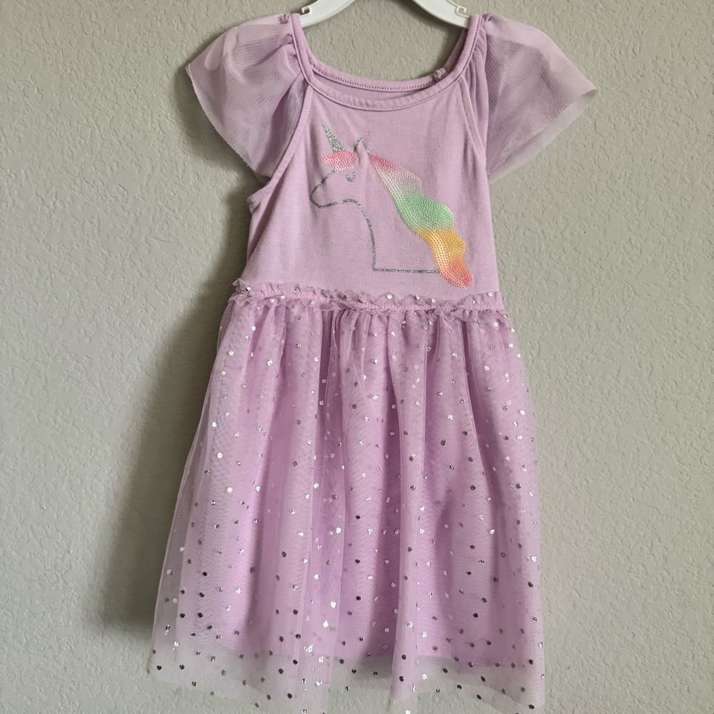 Cat & Jack 4T lavender Unicorn dress